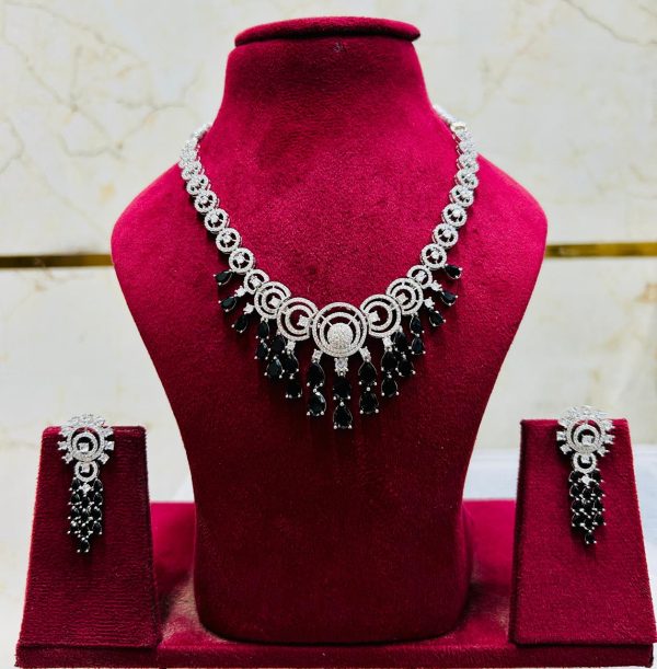 Elegant Rain Drop American Diamond Set